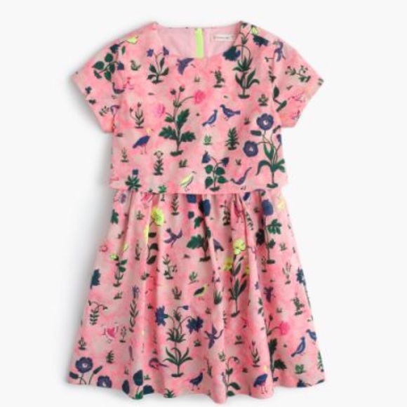 J. Crew crewcuts pink floral dress age 6 - Picture 2 of 8